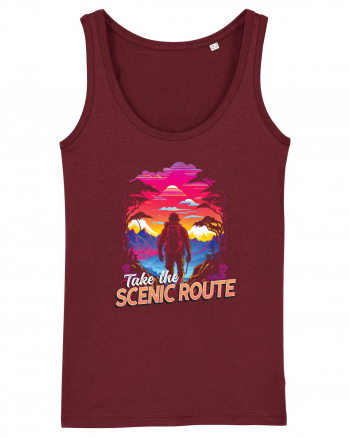 in stil synthwave - Take the scenic route Burgundy