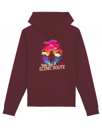 in stil synthwave - Take the scenic route Burgundy