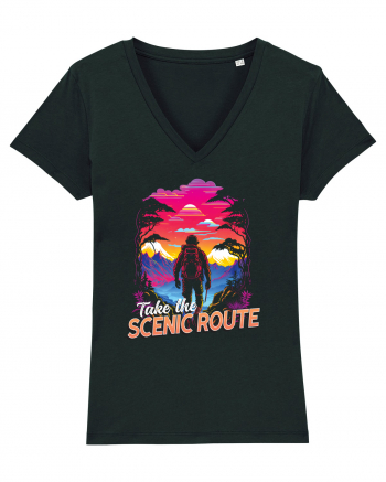 in stil synthwave - Take the scenic route Black