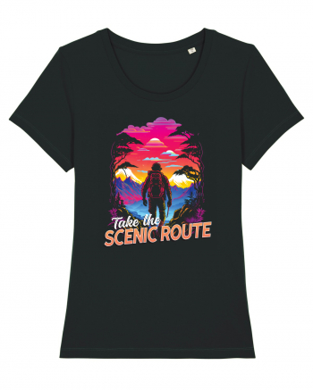 in stil synthwave - Take the scenic route Black