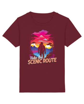 in stil synthwave - Take the scenic route Burgundy
