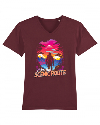 in stil synthwave - Take the scenic route Burgundy