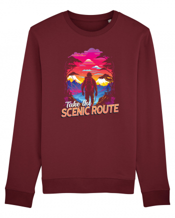 in stil synthwave - Take the scenic route Burgundy