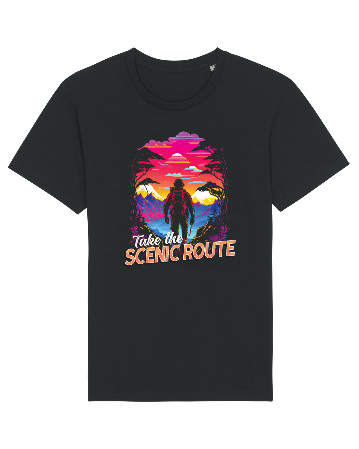 Tricou mânecă scurtă Unisex Rocker Black