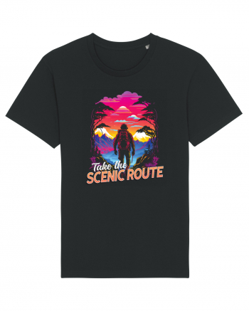 in stil synthwave - Take the scenic route Black
