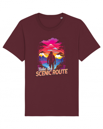 in stil synthwave - Take the scenic route Burgundy