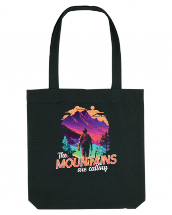 in stil synthwave - The mountains are calling Black