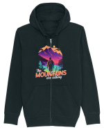 in stil synthwave - The mountains are calling Hanorac cu fermoar Unisex Connector