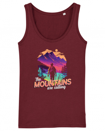 in stil synthwave - The mountains are calling Burgundy