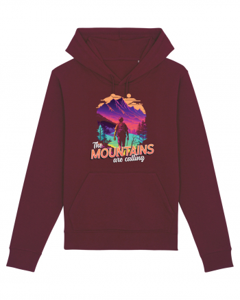 in stil synthwave - The mountains are calling Burgundy