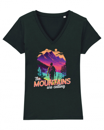 in stil synthwave - The mountains are calling Black