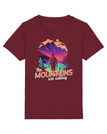 in stil synthwave - The mountains are calling Burgundy