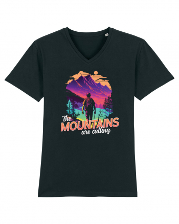 in stil synthwave - The mountains are calling Black