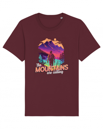in stil synthwave - The mountains are calling Burgundy