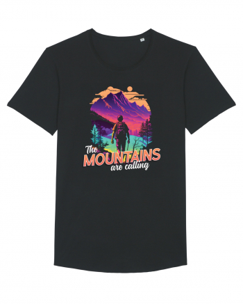 in stil synthwave - The mountains are calling Black