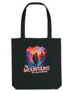 in stil synthwave - The mountains are my sanctuary Sacoșă textilă
