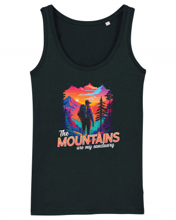 in stil synthwave - The mountains are my sanctuary Black