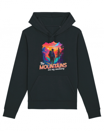 in stil synthwave - The mountains are my sanctuary Hanorac Unisex Drummer