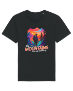 in stil synthwave - The mountains are my sanctuary Tricou mânecă scurtă Unisex Rocker