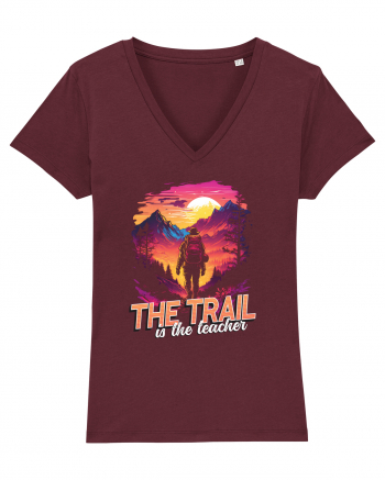 in stil synthwave - The trail is the teacher Burgundy