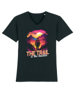 in stil synthwave - The trail is the teacher Tricou mânecă scurtă guler V Bărbat Presenter