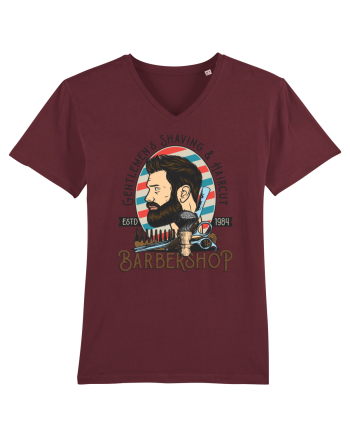 Gentlemen's Barbershop Shaving & Haircut Burgundy