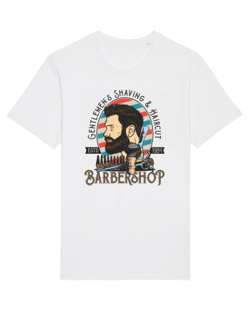 Gentlemen's Barbershop Shaving & Haircut White