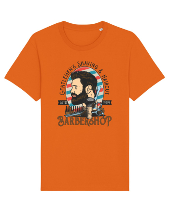 Gentlemen's Barbershop Shaving & Haircut Bright Orange