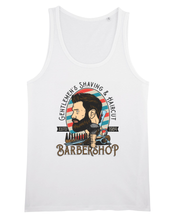 Gentlemen's Barbershop Shaving & Haircut White