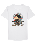 Gentlemen's Barbershop Shaving & Haircut Tricou mânecă scurtă guler larg Bărbat Skater