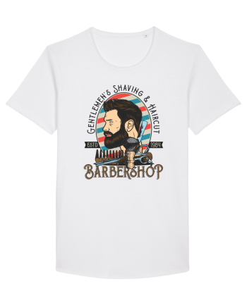 Gentlemen's Barbershop Shaving & Haircut White