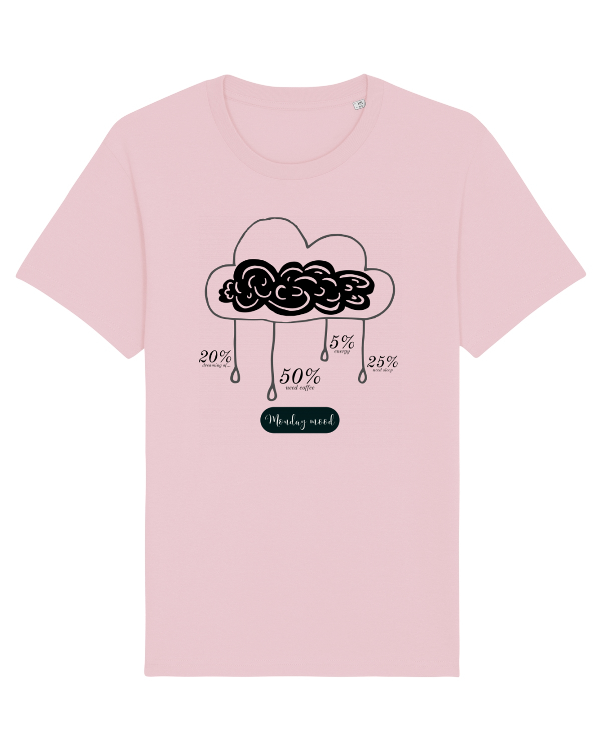 Tricou mânecă scurtă Unisex Rocker Cotton Pink
