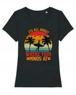 It's all about where your minds at Tricou mânecă scurtă guler larg fitted Damă Expresser