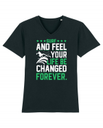 Surf and feel your life be changed forever Tricou mânecă scurtă guler V Bărbat Presenter