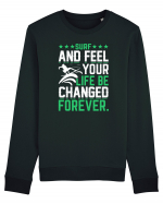 Surf and feel your life be changed forever Bluză mânecă lungă Unisex Rise