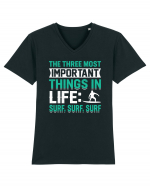  The three most important things in life: surf,surf, surf Tricou mânecă scurtă guler V Bărbat Presenter