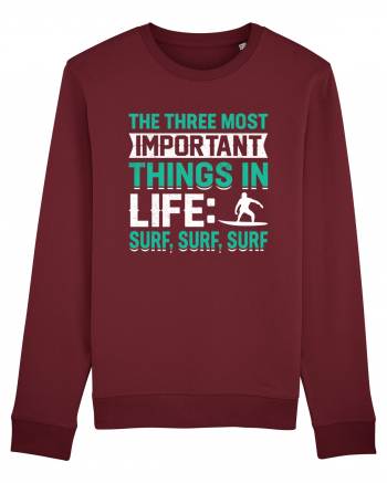  The three most important things in life: surf,surf, surf Burgundy