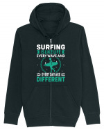 Surfing is like life every wave and every day are different Hanorac cu fermoar Unisex Connector