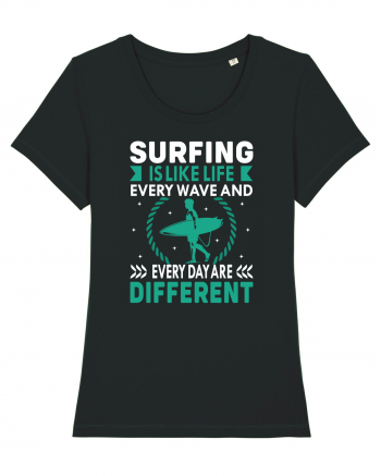 Surfing is like life every wave and every day are different Black