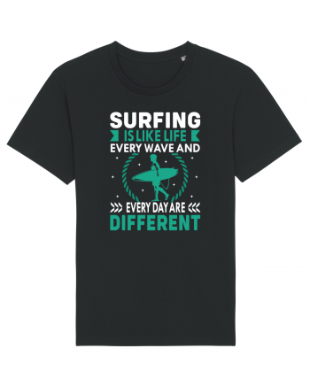 Surfing is like life every wave and every day are different Black