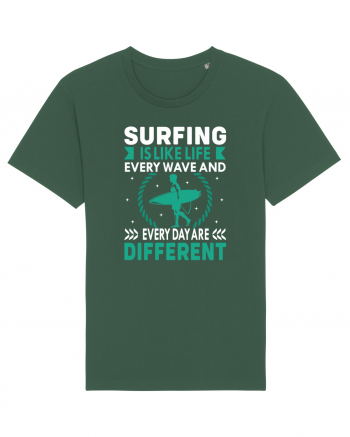 Surfing is like life every wave and every day are different Bottle Green