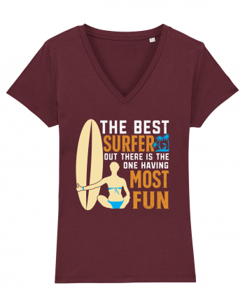 The best surfer, out there is the one having most fun Burgundy