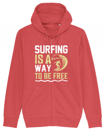 Surfing is a way to be free Carmine Red