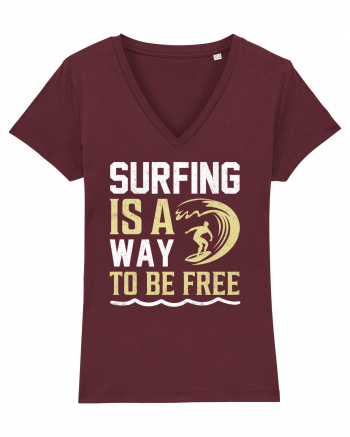 Surfing is a way to be free Burgundy