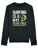 Surfing is a way to be free Bluză mânecă lungă Unisex Rise