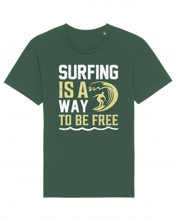 Surfing is a way to be free Bottle Green