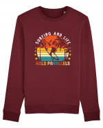 Surfing and Life hold parallels Bluză mânecă lungă Unisex Rise