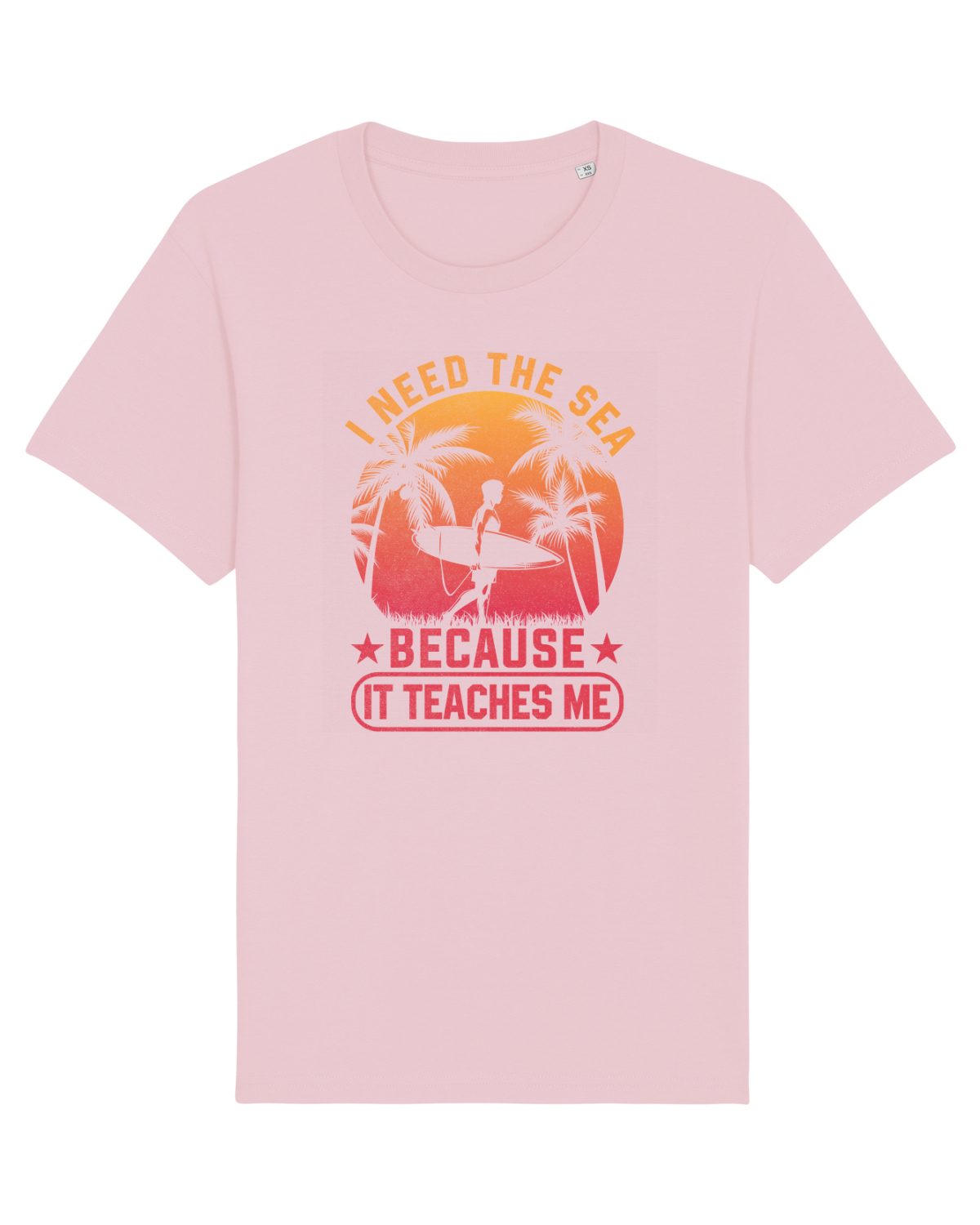 Tricou mânecă scurtă Unisex Rocker Cotton Pink