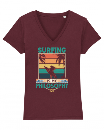 Surfing is my philosophy 101 Burgundy