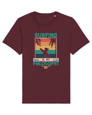 Surfing is my philosophy 101 Burgundy